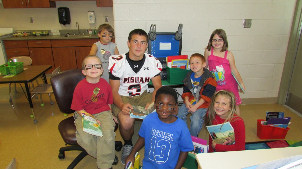 Pisgah Football Players Share Love of Reading at Bethel Elementary