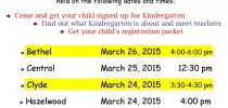 Spring Kindergarten Registration