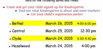 Spring Kindergarten Registration