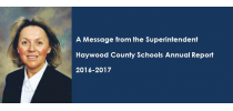 A Message From the Superintendent ~ Haywood County Schools Annual Report